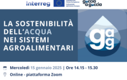 La sostenibilità dell'acqua nei sistemi agroalimentari