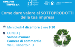 Come dare valore ai SOTTOPRODOTTI della tua impresa | 4 dicembre - ore 9:30