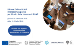 Il Front Office SUAP impresainungiorno per l’invio delle istanze al SUAP | 25 settembre, 10:00 