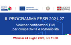 Il Programma FESR 2021-27: Voucher certificazioni PMI per competitività e sostenibilità | Webinar 24 luglio, ore 11:00
