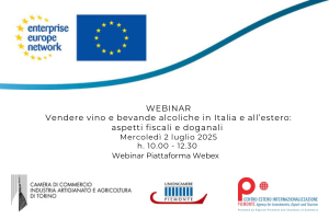 Vendere vino e bevande alcoliche in Italia e all’estero: aspetti fiscali e doganali Vendere vino e bevande alcoliche in Italia e all’estero: aspetti fiscali e doganali